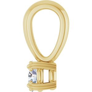 14K Yellow Gold 4x3 mm Oval Pendant Mounting – image 5