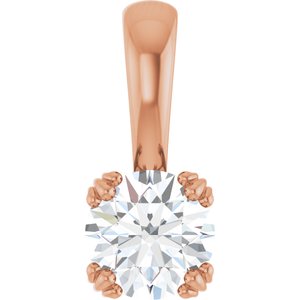 10K Rose Gold 5.8 mm Round Pendant Mounting
