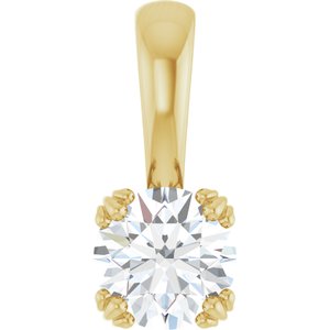 10K Yellow Gold 5.8 mm Round Pendant Mounting