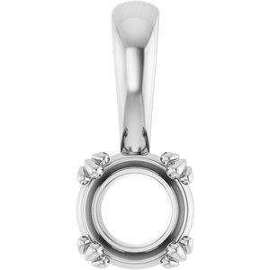 Sterling Silver 6 mm Round Pendant Mounting – image 2
