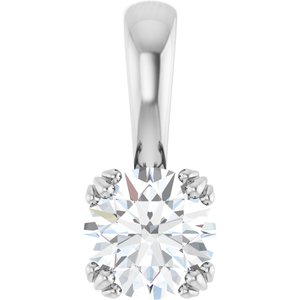 Sterling Silver 6 mm Round Pendant Mounting