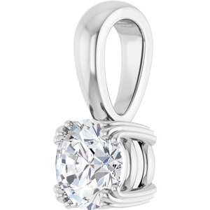 10K White Gold 5.8 mm Round Pendant Mounting – image 3