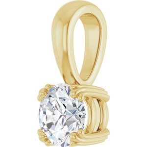 10K Yellow Gold 5.8 mm Round Pendant Mounting – image 3