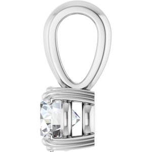 10K White Gold 5.8 mm Round Pendant Mounting – image 5