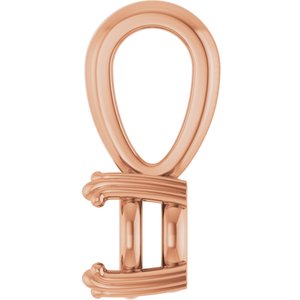 18K Rose Gold 5.8 mm Round Pendant Mounting – image 6