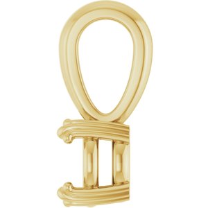 10K Yellow Gold 5.8 mm Round Pendant Mounting – image 6