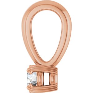18K Rose Gold 3.2 mm Round Pendant Mounting – image 5
