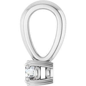 14K X1 White Gold 3.2 mm Round Pendant Mounting – image 5