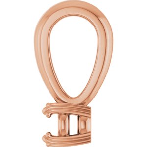 18K Rose Gold 3.2 mm Round Pendant Mounting – image 6