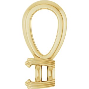 10K Yellow Gold 4.1 mm Round Pendant Mounting – image 6