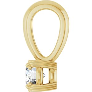 10K Yellow Gold 4.1 mm Round Pendant Mounting – image 5
