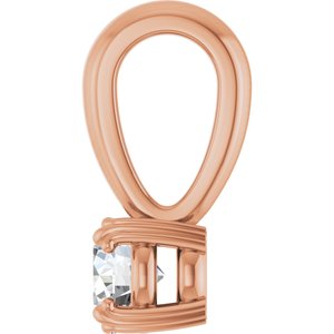 10K Rose Gold 4.1 mm Round Pendant Mounting – image 5