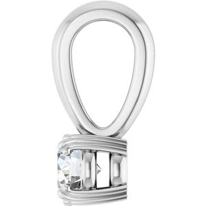 18K White Gold 4.1 mm Round Pendant Mounting – image 5