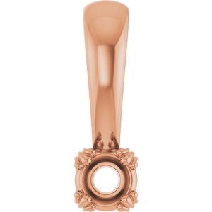 18K Rose Gold 3.2 mm Round Pendant Mounting – image 2