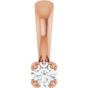 14K Rose Gold 3.2 mm Round Pendant Mounting