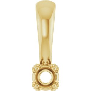 18K Yellow Gold 3.2 mm Round Pendant Mounting – image 2