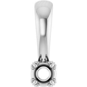 18K White Gold 3.2 mm Round Pendant Mounting – image 2