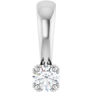 10K White Gold 3.2 mm Round Pendant Mounting