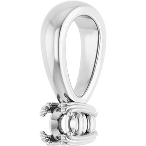 10K White Gold 3.2 mm Round Pendant Mounting – image 4
