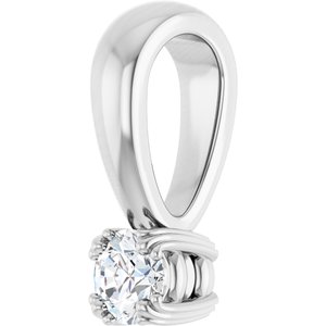 10K White Gold 3.2 mm Round Pendant Mounting – image 3