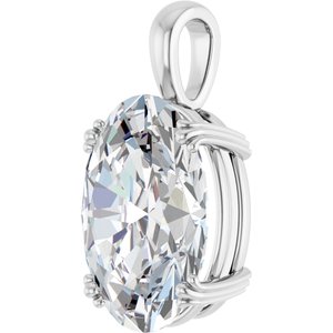 Sterling Silver 18x13 mm Oval Pendant Mounting – image 3