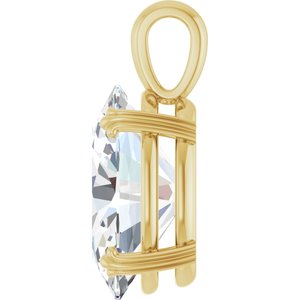 14K Yellow Gold 18x13 mm Oval Pendant Mounting – image 5