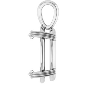 Platinum 18x13 mm Oval Pendant Mounting – image 6
