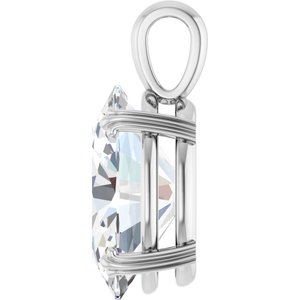 Platinum 18x13 mm Oval Pendant Mounting – image 5