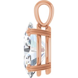 14K Rose Gold 18x13 mm Oval Pendant Mounting – image 5