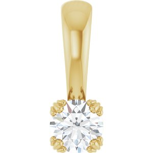 18K Yellow Gold 4.1 mm Round Pendant Mounting