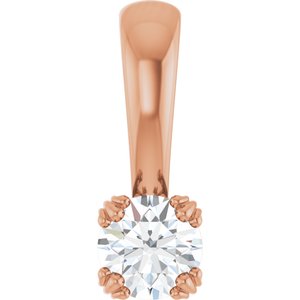 10K Rose Gold 4.1 mm Round Pendant Mounting