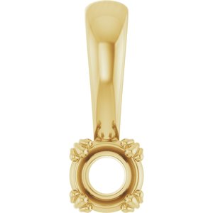 14K Yellow Gold 4.1 mm Round Pendant Mounting – image 2