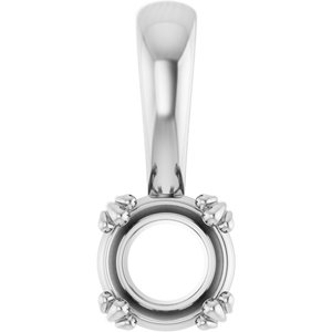 Sterling Silver 5.5 mm Round Pendant Mounting – image 2