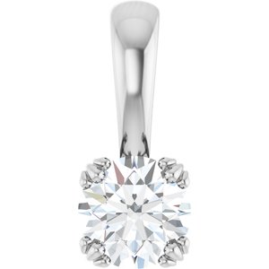 Platinum 5.5 mm Round Pendant Mounting