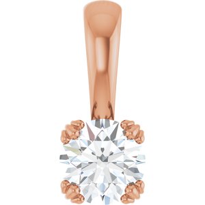 18K Rose Gold 5.5 mm Round Pendant Mounting