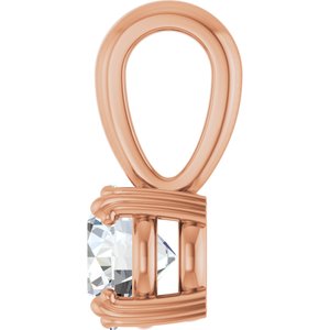 10K Rose Gold 6 mm Round Pendant Mounting – image 5
