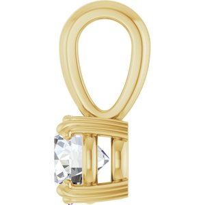 14K Yellow Gold 6 mm Round Pendant Mounting – image 5
