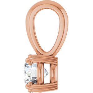 18K Rose Gold 5.5 mm Round Pendant Mounting – image 5