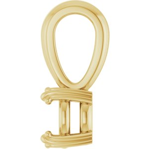 10K Yellow Gold 5.5 mm Round Pendant Mounting – image 6