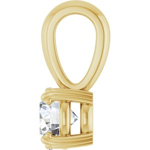 18K Yellow Gold 5.5 mm Round Pendant Mounting – image 5