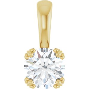 10K Yellow Gold 6.5 mm Round Pendant Mounting