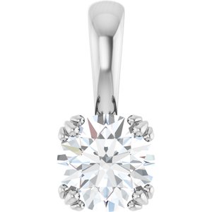 Platinum 6.5 mm Round Pendant Mounting
