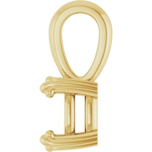 14K Yellow Gold 6.5x6.5 mm Cushion Pendant Mounting – image 6