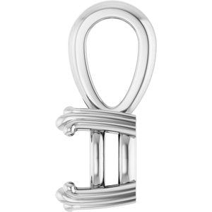 14K White Gold 6.5x6.5 mm Cushion Pendant Mounting – image 6