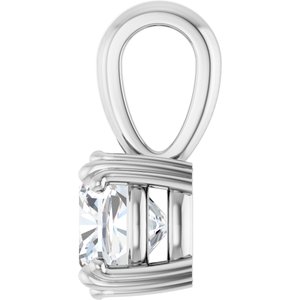 Platinum 6.5x6.5 mm Cushion Pendant Mounting – image 5