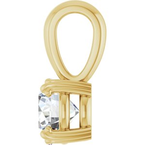 10K Yellow Gold 6.5 mm Round Pendant Mounting – image 5