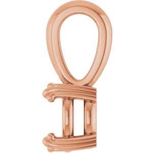 10K Rose Gold 6.5 mm Round Pendant Mounting – image 6