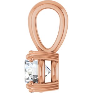 10K Rose Gold 6.5 mm Round Pendant Mounting – image 5