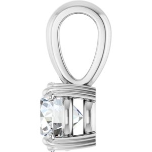 Sterling Silver 6.5 mm Round Pendant Mounting – image 5