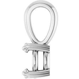 14K White Gold 6.5 mm Round Pendant Mounting – image 6